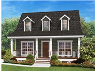 This is a front elevation rendering from a computer of these Country Homeplans.