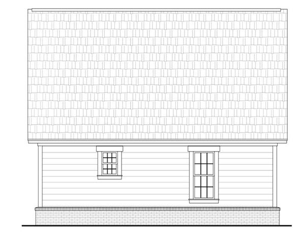 Home Plan Rear Elevation