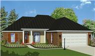 This image shows a computer rendering of these Acadian Homeplans.