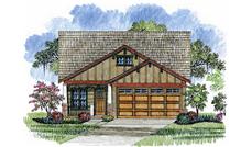 This is an artist's rendering of this particular set of Craftsman Homeplans.