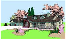 Color Rendering of this house plan