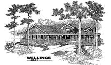 Ranch home plans Wellings rendering.