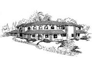 Southwest homeplans rendering.