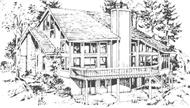 Front View of this house plan.