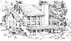 Front View of this house plan.