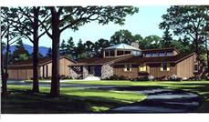 Color Rendering of this house Plan.