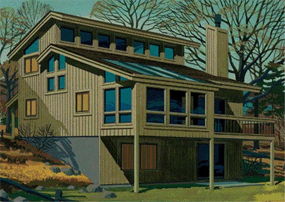 Home Plan Rear Elevation