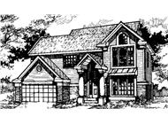 Front elevation of Country Houseplans.
