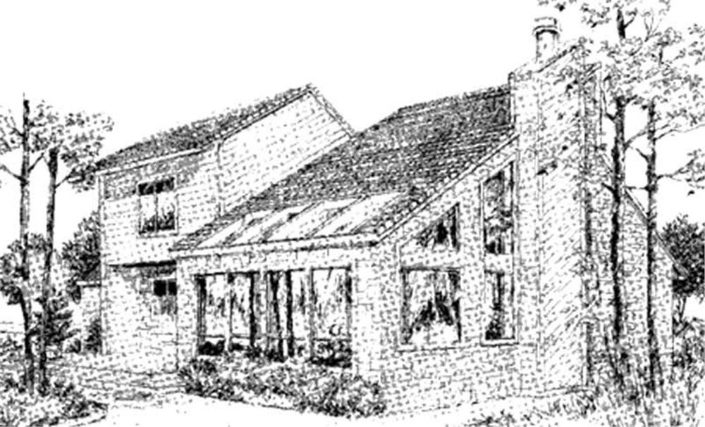 Home Plan Rear Elevation