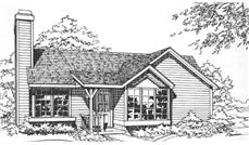 This image shows the Postmodern Style of this house plan.