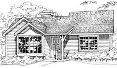 This image shows the Country/Ranch Style of this house plan.