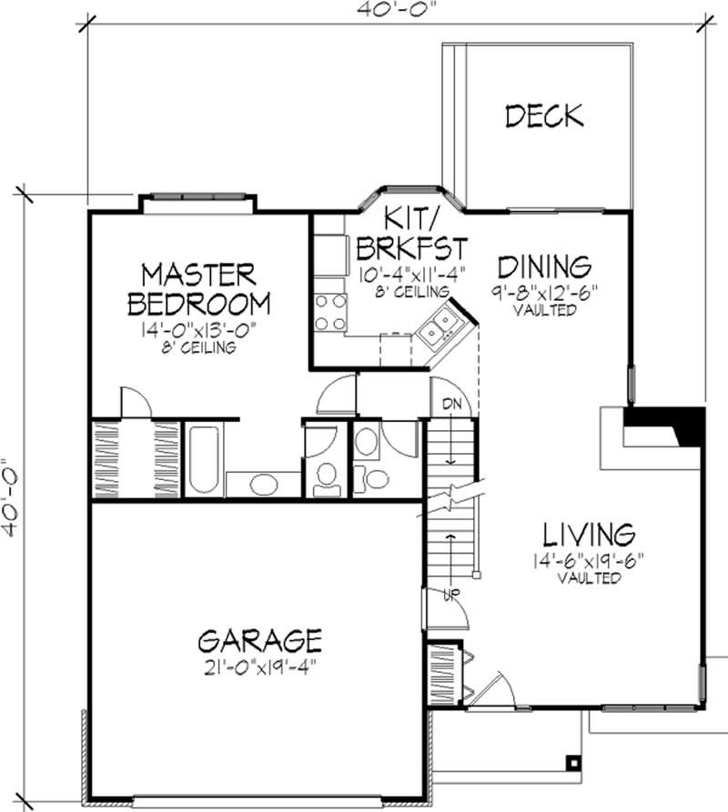1 1/2 story, Country House Plans Home Design LSB86127