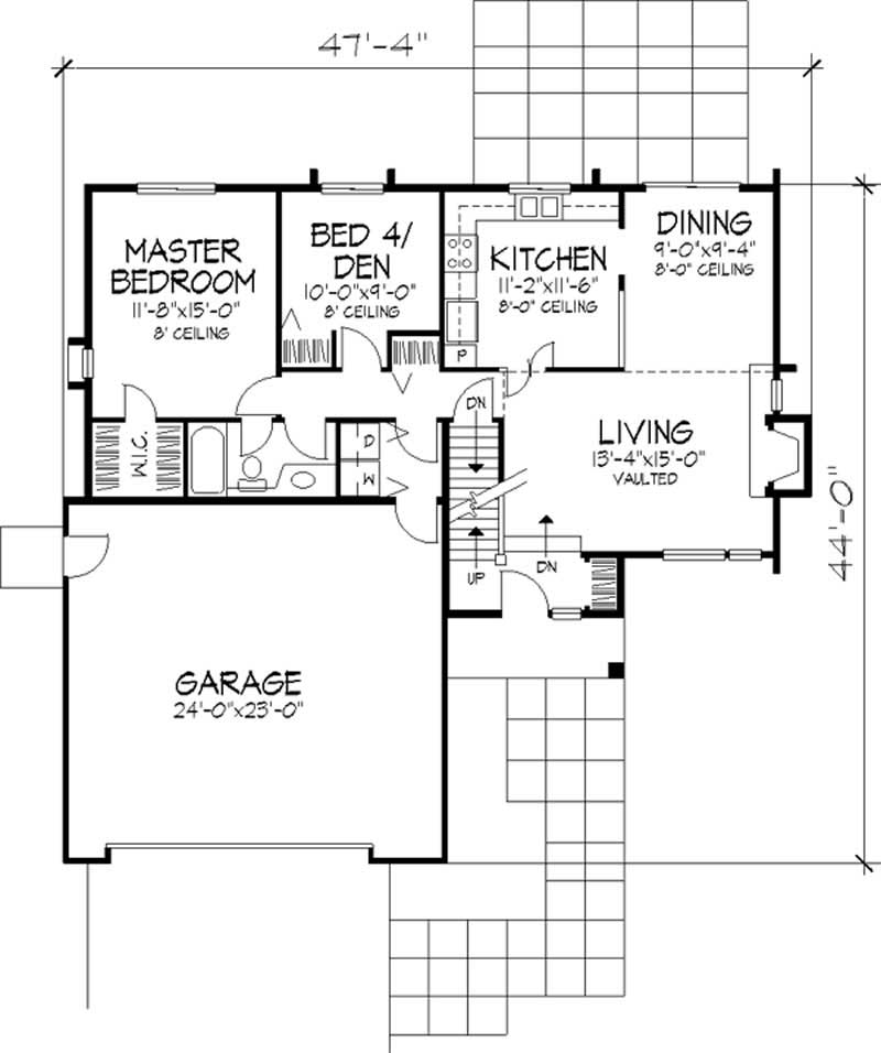 Modern, 1 1/2 story House Plans Home Design LSB119