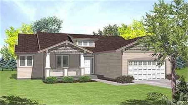 Color Rendering of this house plan.