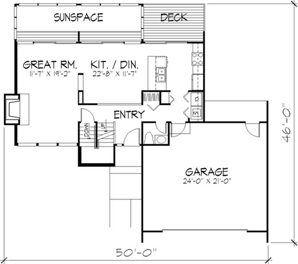 House Plan LS-B-605 Main Floor Plan