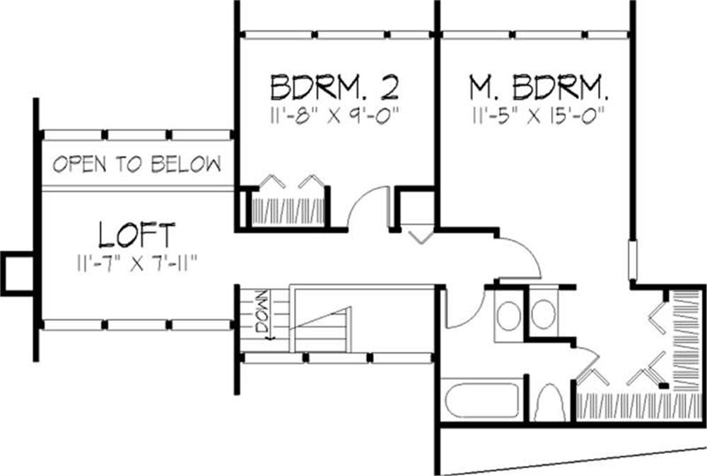 House Plan LS-B-605 Second Floor Plan