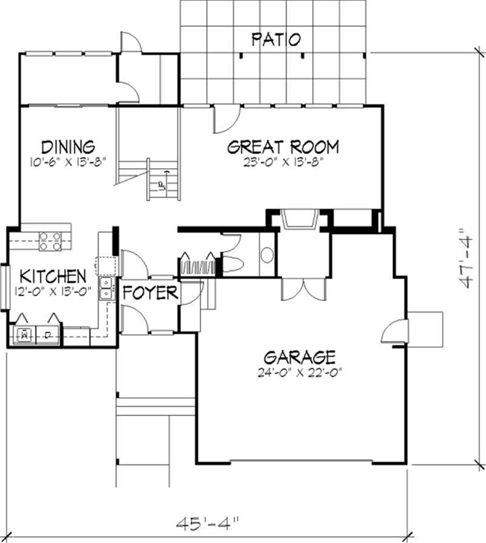 House Plan LS-B-510 Main Floor Plan