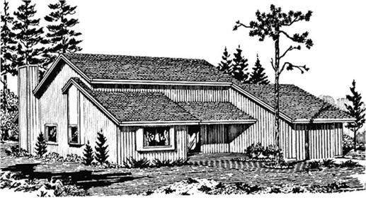 Front View of this house plan