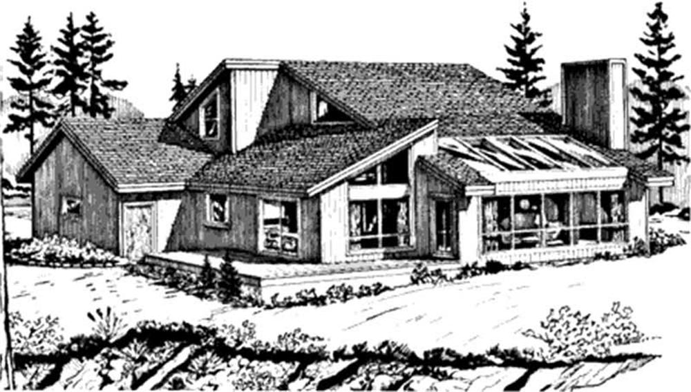 Home Plan Rear Elevation
