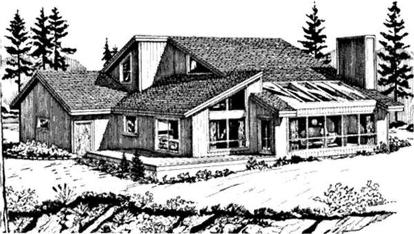 Home Plan Rear Elevation