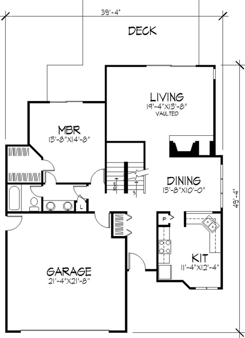 Modern, 1 1/2 story House Plans Home Design LSB821 21468