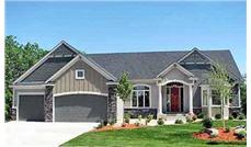 This is an artist's rendering of this particular Ranch House Plan