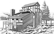 Front Elevation to house plan LS-H-936-1A