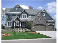 This is a color photo of these Craftsman Home Plans.