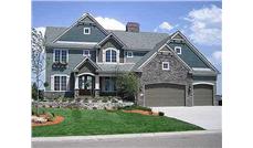 This is a color photo of these Craftsman Home Plans.