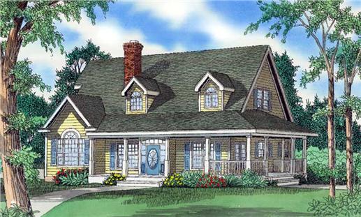 Color Rendering of this house plan