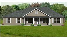 This is the computer generated rendering of these Ranch Houseplans.