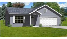 This is a 3D rendering of these Small Ranch Houseplans.