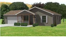 This is a computerized rendering of these Country House Plans.
