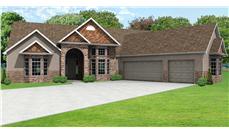 This is a computer rendering of these Craftsman House Plans.