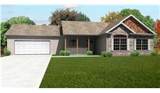 This image is a great computer rendering of these Ranch Houseplans.