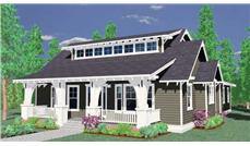 This is a computerized rendering of these Craftsman House Plans.