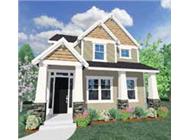 This is the front elevation for these Craftsman Home Plans.
