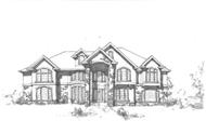 This is the front elevation for these Luxury House Plans.