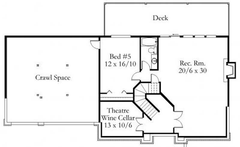 This image shows the crawl space and the rec. room.