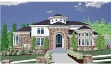 This is a 3-dimensional computer rendering of these Luxury Home Plans.
