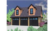 This is a computerized rendering of these Garage Plans.