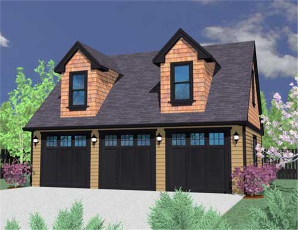 This is a computerized rendering of these Garage Plans.