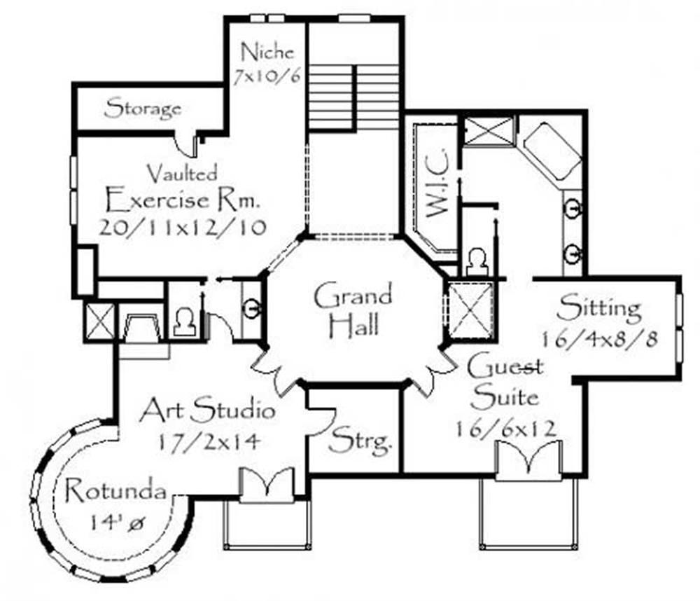 This image shows the guest suite and an art studio.