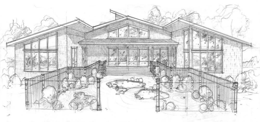 Home Plan Rear Elevation
