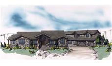 This is the front elevation for these Luxury House Plans.