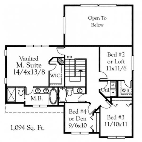 This image shows the master bedroom and bath.