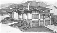 Prairie House Plans MSAP-4533G rendering.