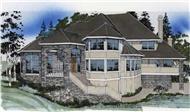 Contemporary plans color front rendering.