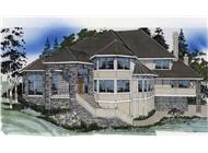 Contemporary plans color front rendering.