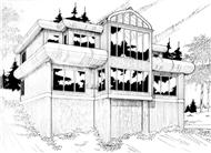 Contemporary Homeplans M-4081 have an amazingly unique style and design.